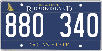 RI license plate 880340
