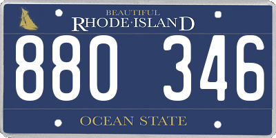 RI license plate 880346