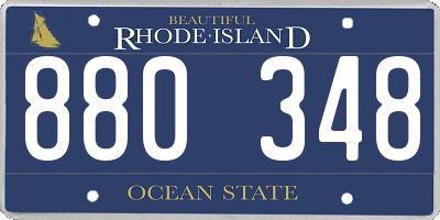 RI license plate 880348