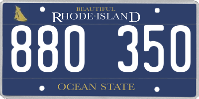RI license plate 880350