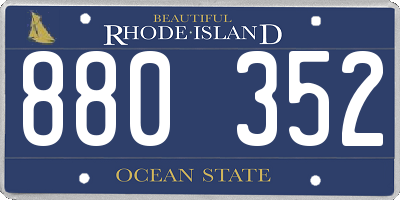 RI license plate 880352