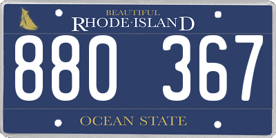 RI license plate 880367