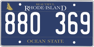 RI license plate 880369