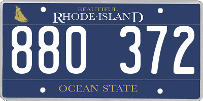 RI license plate 880372