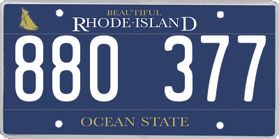RI license plate 880377