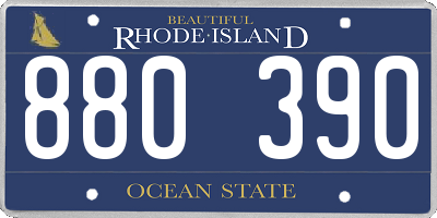 RI license plate 880390