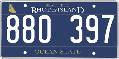 RI license plate 880397