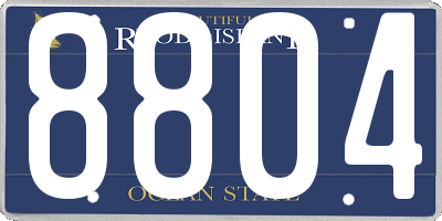 RI license plate 8804