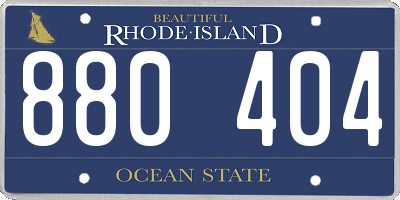 RI license plate 880404