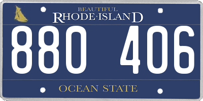 RI license plate 880406