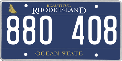 RI license plate 880408