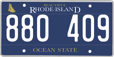 RI license plate 880409