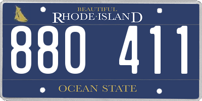 RI license plate 880411