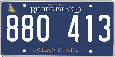 RI license plate 880413