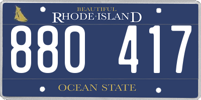 RI license plate 880417