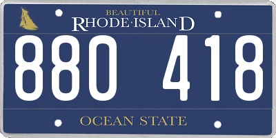 RI license plate 880418