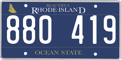 RI license plate 880419