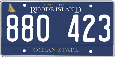 RI license plate 880423