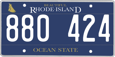 RI license plate 880424