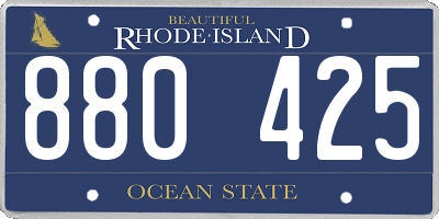RI license plate 880425