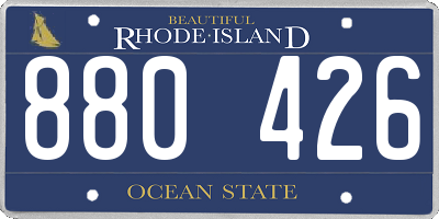 RI license plate 880426