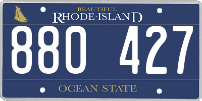 RI license plate 880427