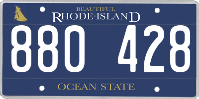 RI license plate 880428