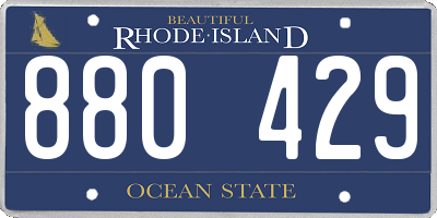 RI license plate 880429