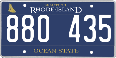 RI license plate 880435