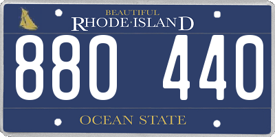 RI license plate 880440