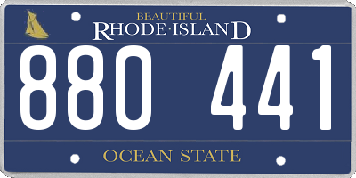 RI license plate 880441