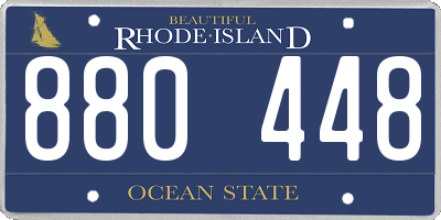 RI license plate 880448
