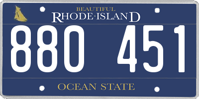 RI license plate 880451