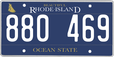 RI license plate 880469