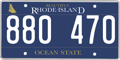 RI license plate 880470