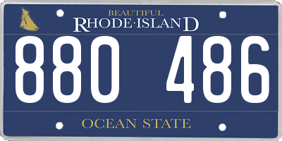 RI license plate 880486