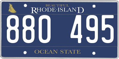 RI license plate 880495