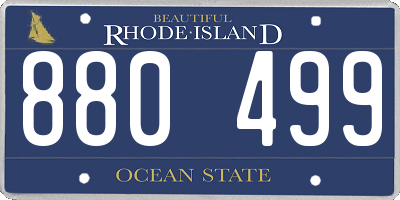 RI license plate 880499