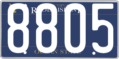 RI license plate 8805