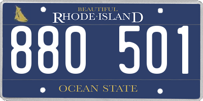 RI license plate 880501