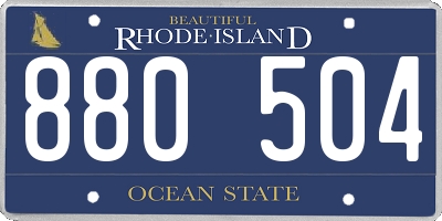 RI license plate 880504