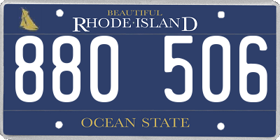 RI license plate 880506