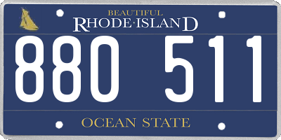 RI license plate 880511