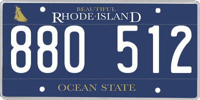 RI license plate 880512