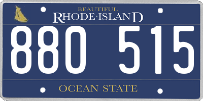 RI license plate 880515