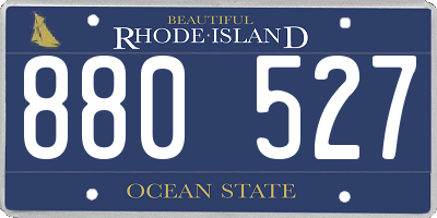 RI license plate 880527