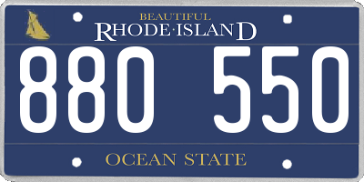 RI license plate 880550