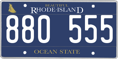 RI license plate 880555
