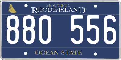 RI license plate 880556