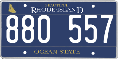 RI license plate 880557